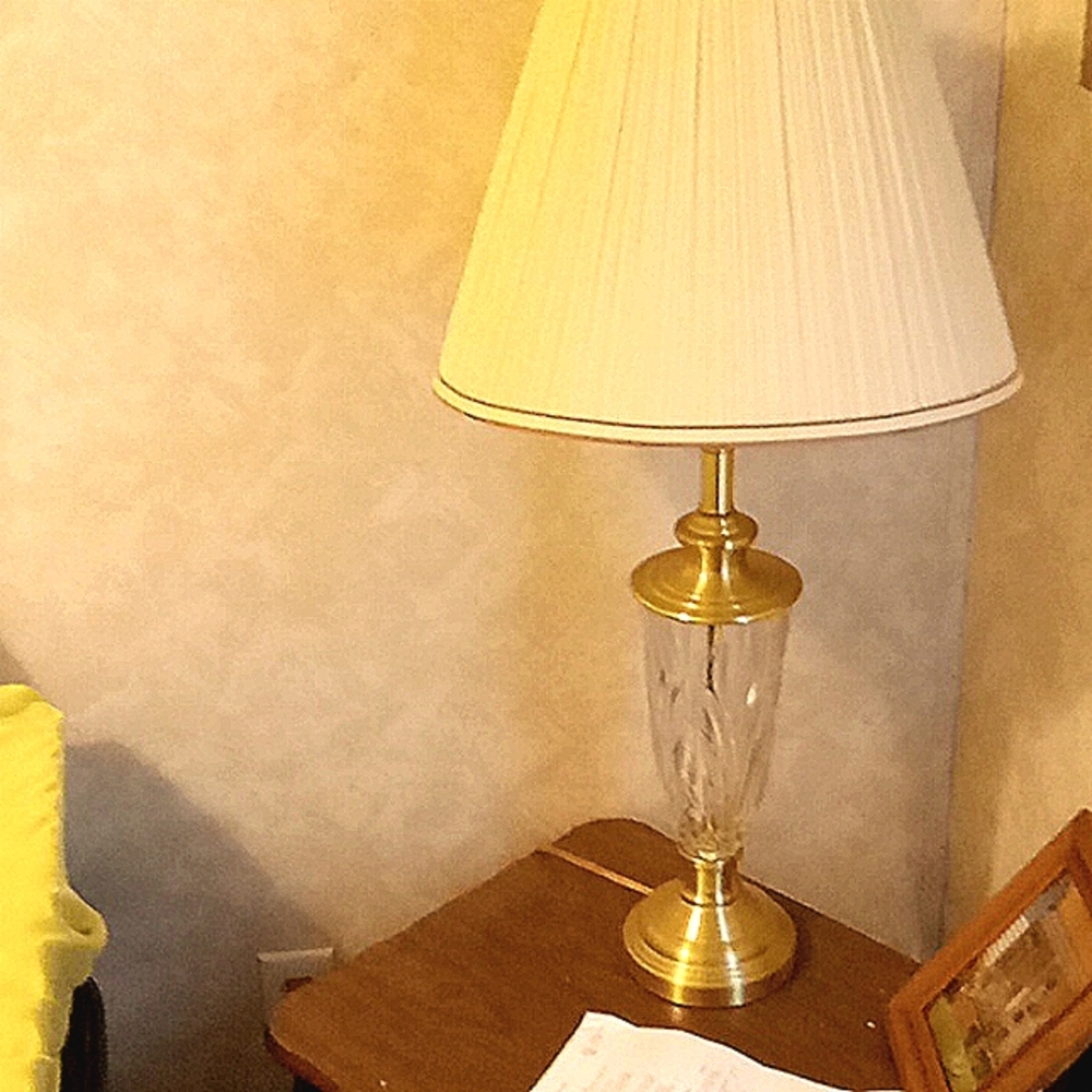 A set of table lamps with the shades included